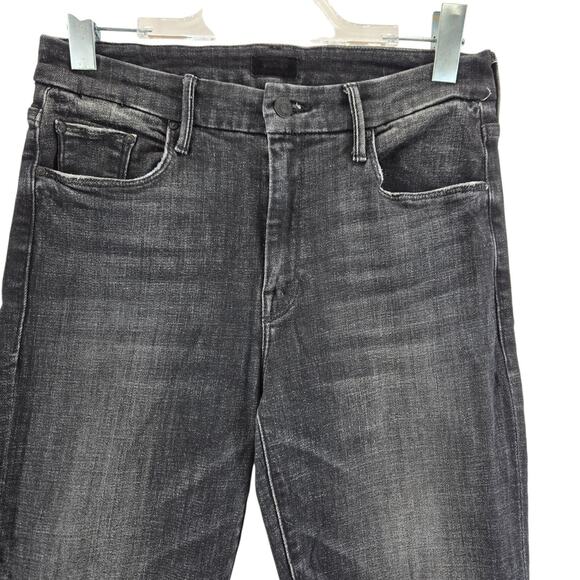 Mother Jeans Womens 28 The Looker Ankle Fray Stargazing Black Charcoal Gray Crop - Picture 3 of 13